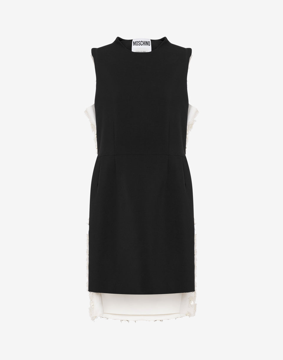 Abito con ricamo fiori Nero Moschino 0