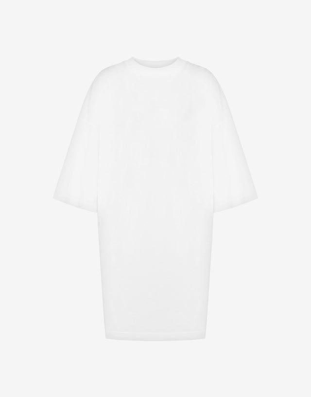 Abito in interlock di cotone M Embroidery Bianco Moschino 0