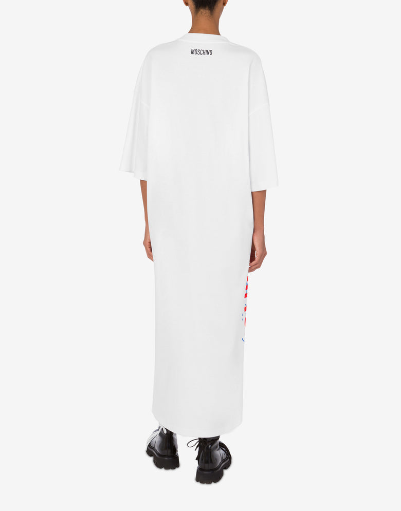 Cotton interlock dress 'Think Twice' White Moschino 2