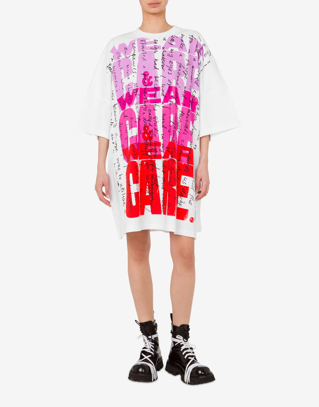 Abito in cotone pesante Fucsia Moschino 1