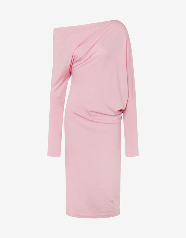 Wool and silk dress Pink Moschino 0