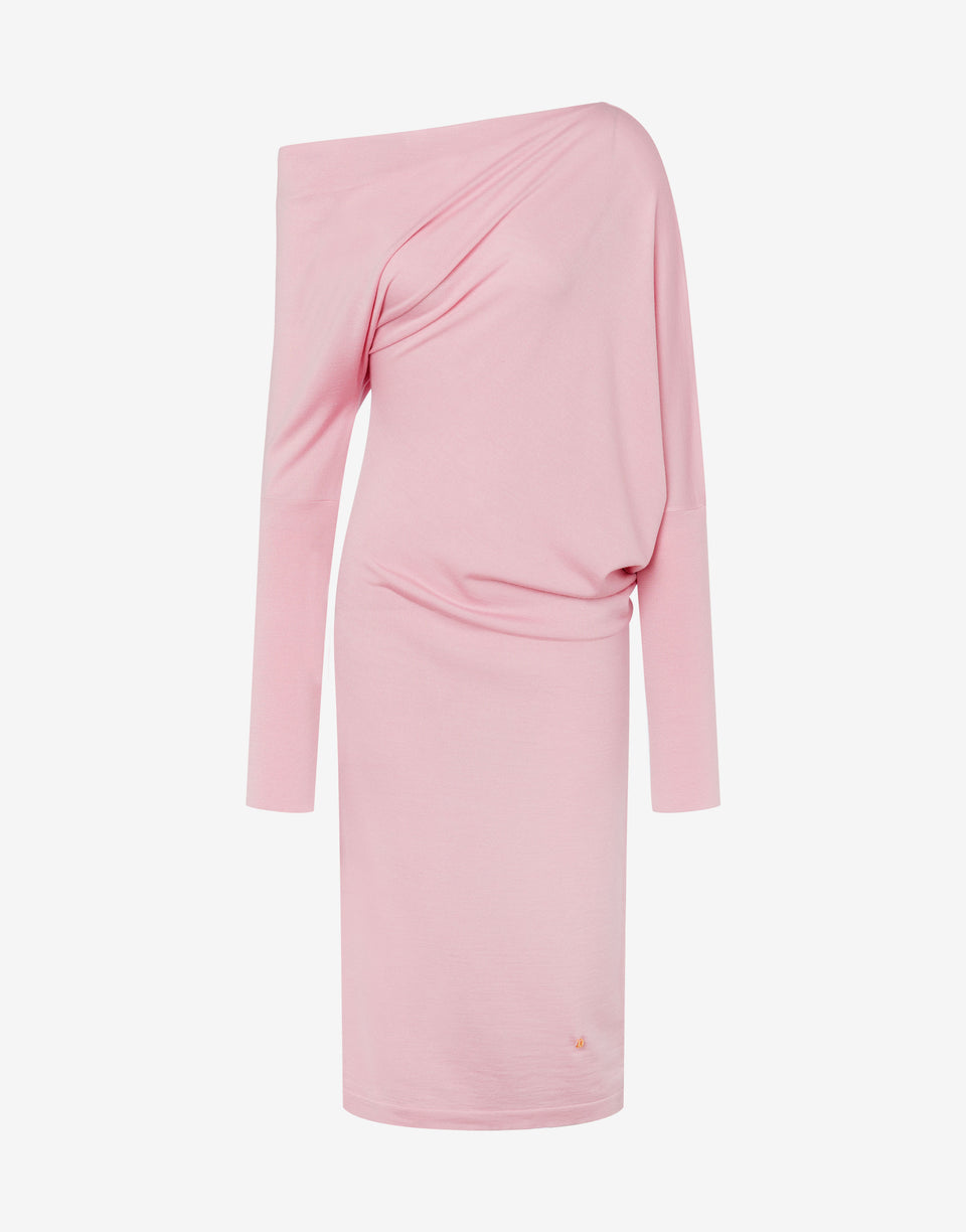 Wool and silk dress Pink Moschino 0
