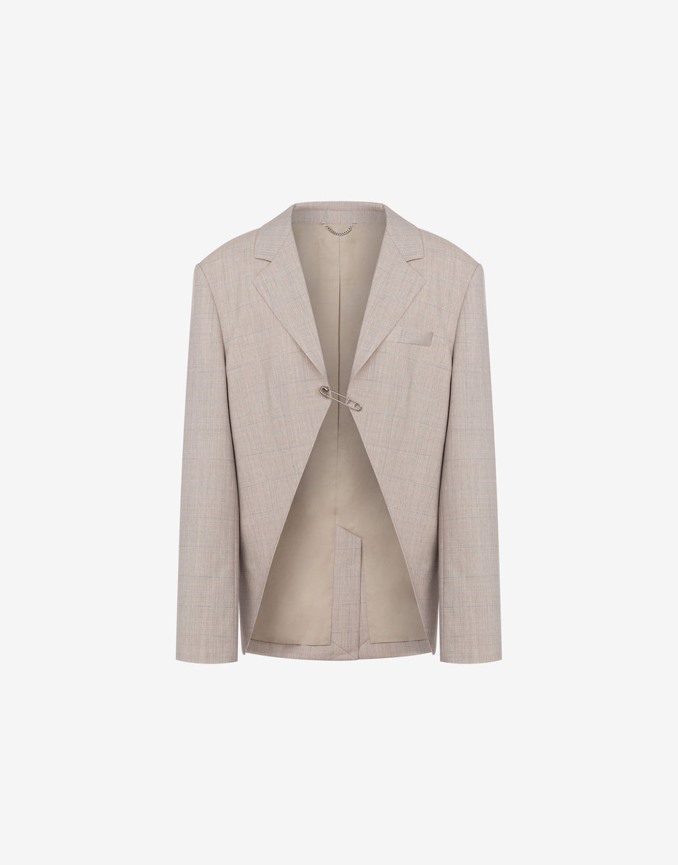Veste en flanelle de laine Beige clair Moschino 0