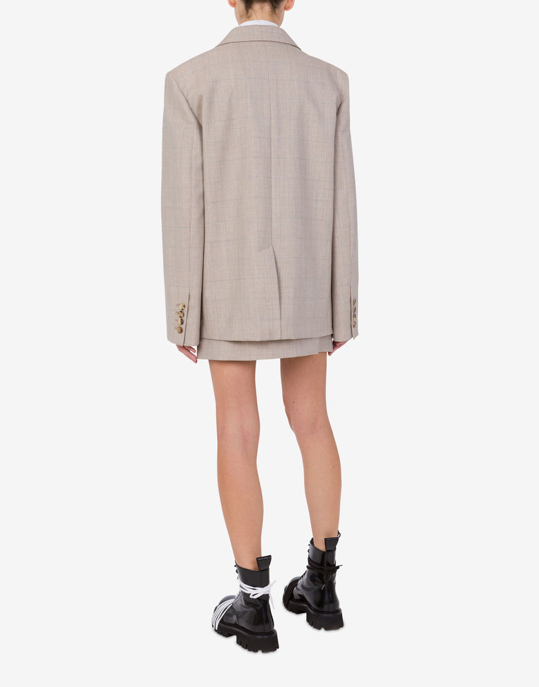 Veste en flanelle de laine Beige clair Moschino 2