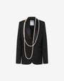 Single-breasted jacket with maxi necklaces