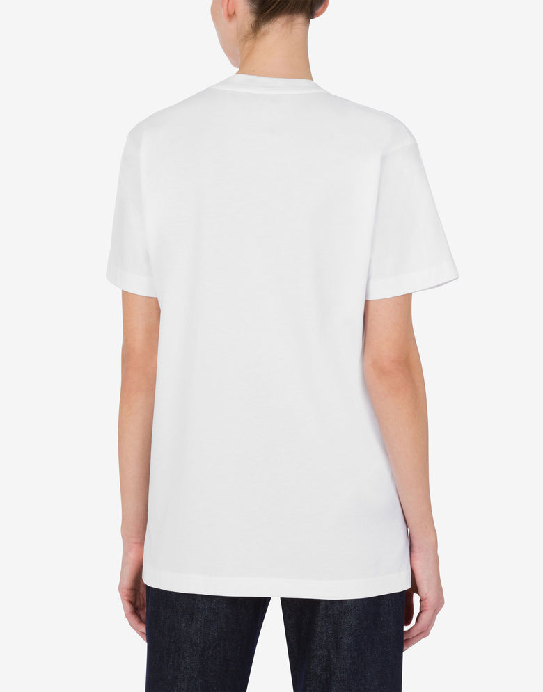 Camiseta de punto orgánico It's Up To You Blanco Moschino 2