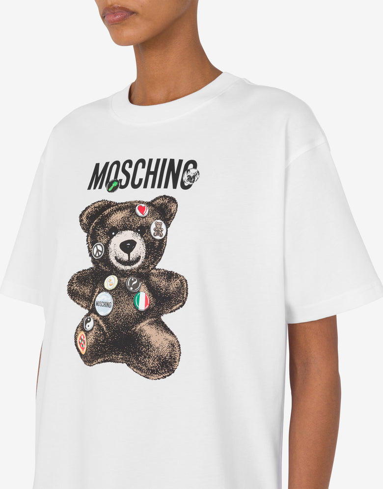 Camiseta Moschino Teddy Bear de punto orgánico Blanco Moschino 3