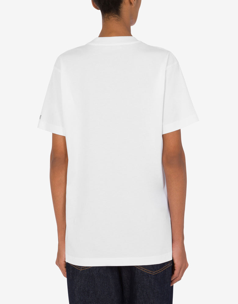 Organic jersey T-shirt 'Nice!' White Moschino 2