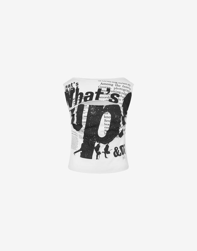 Organic jersey top 'What's Up' White Moschino 0
