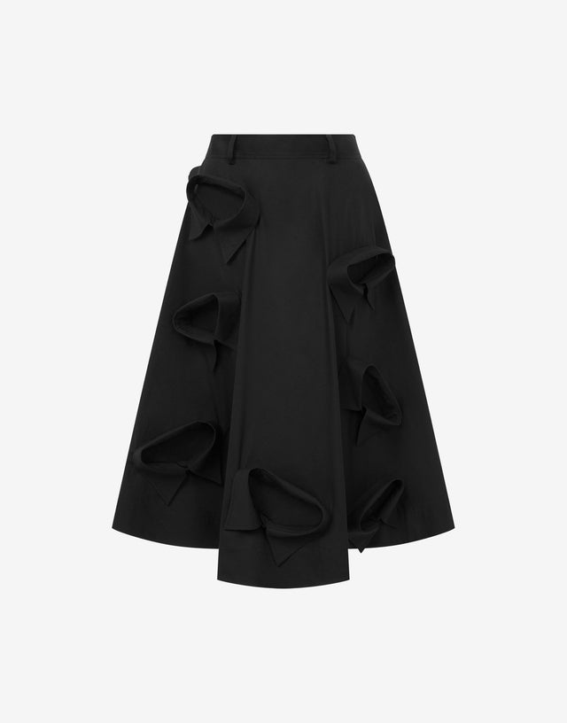 Poplin Skirt with Multi Collars Black Moschino 0