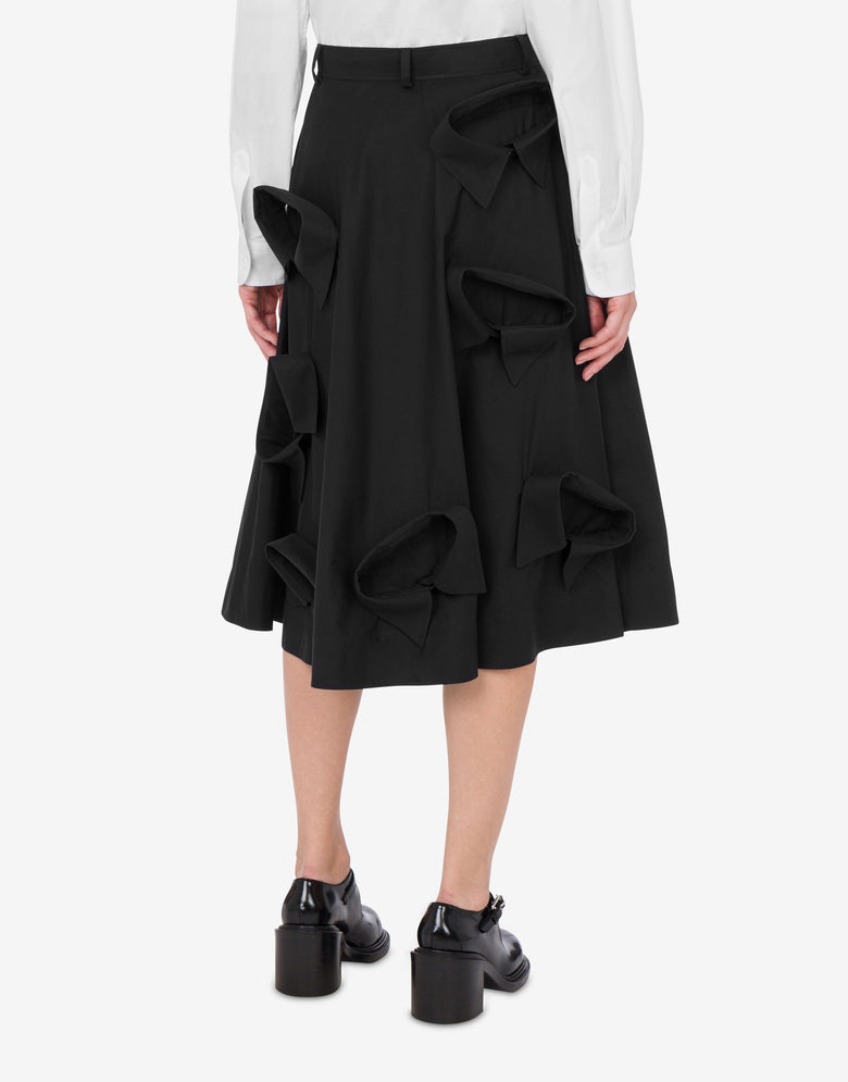 Poplin Skirt with Multi Collars Black Moschino 2