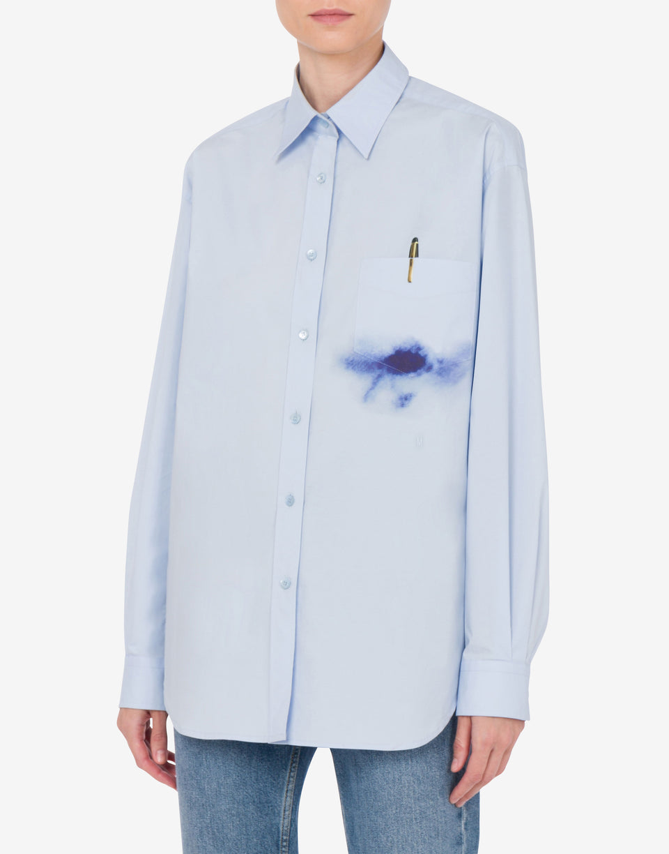 Office InspirationCamisa de popelina elástica Celeste Moschino 1