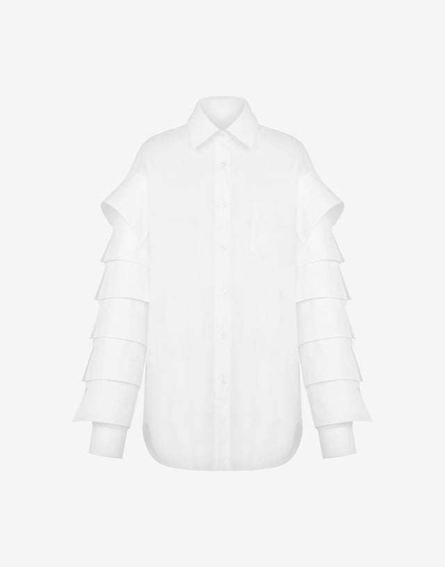 Cotton Muslin Shirt Multi Collars White Moschino 0