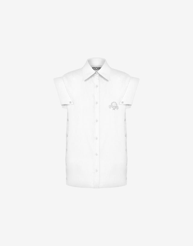 Sleeveless Shirt Multi Collars White Moschino 0