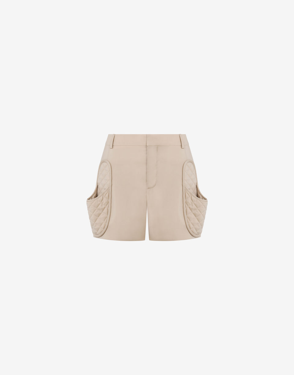 Short en toile de laine Slippers Beige clair Moschino 0