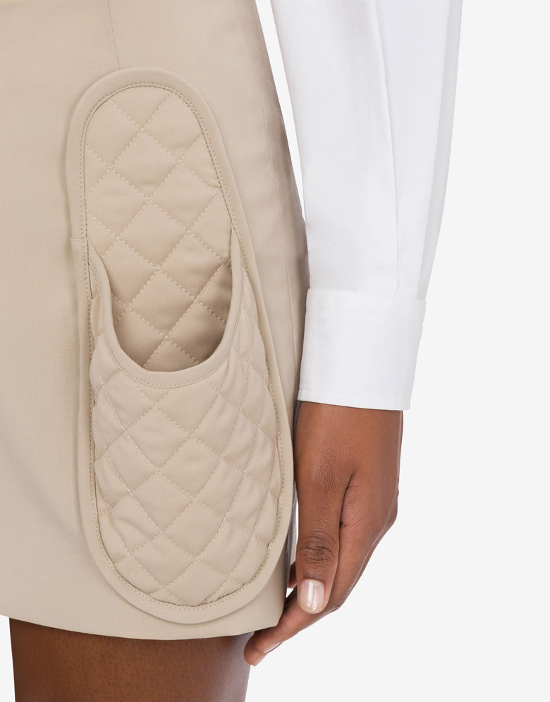 Short en toile de laine Slippers Beige clair Moschino 3