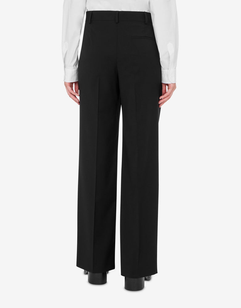 Wool Canvas Trousers Slippers Black Moschino 2