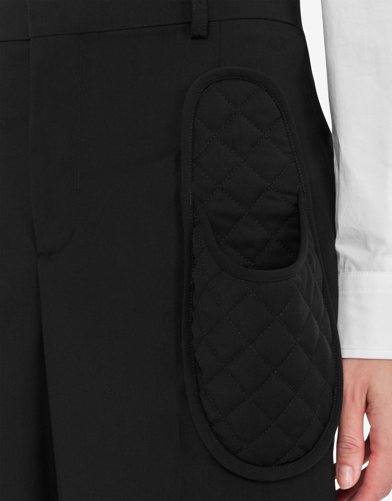 Wool Canvas Trousers Slippers Black Moschino 3
