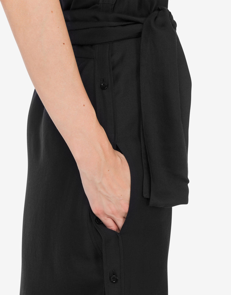 One-Shoulder Dress Tailored Twist Black Moschino 3