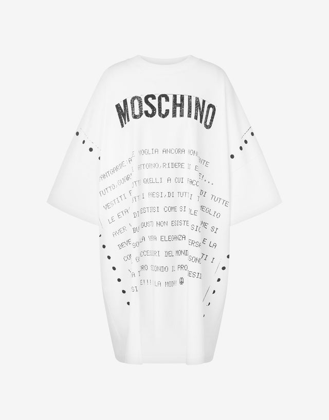 Abito in interlock Archive Message Bianco Moschino 0