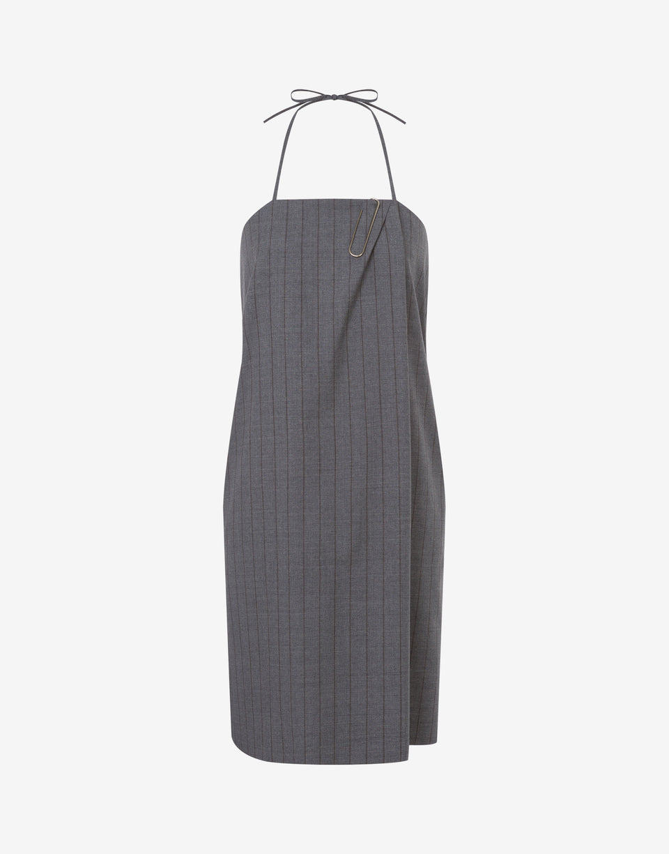 Wool Pinstripe Dress Office Inspiration  Moschino 0
