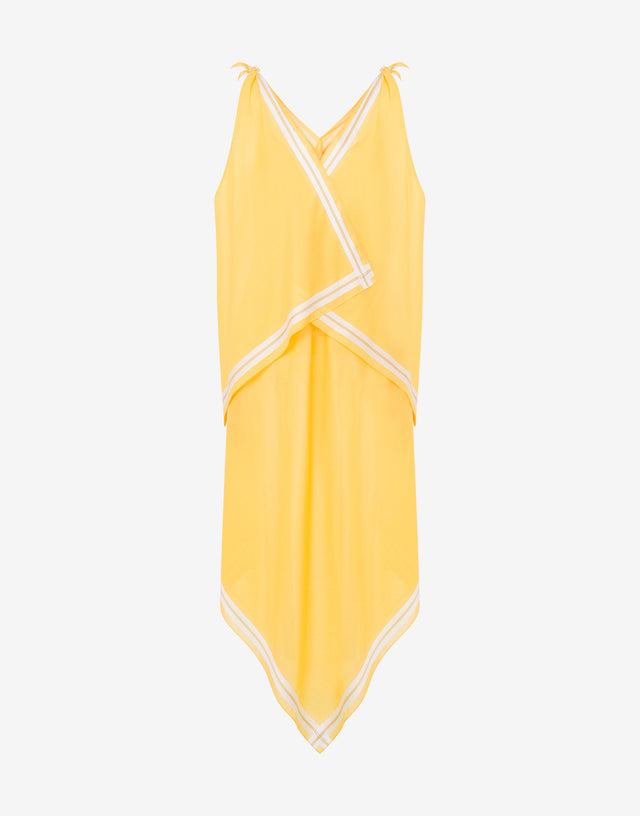 Abito in popeline jacquard Handkerchief Giallo Moschino 0