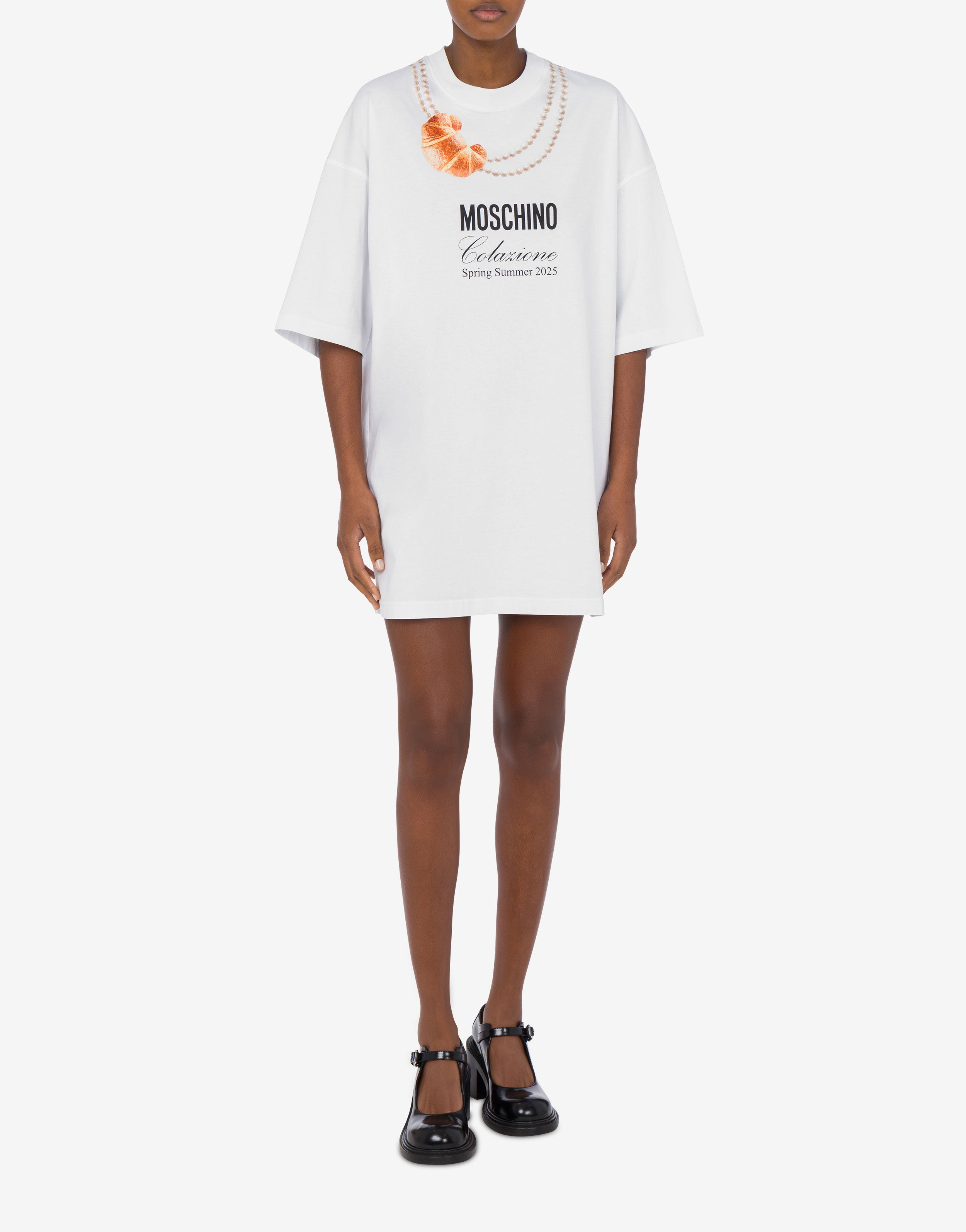 【MOSCHINO】オーガニックジャージ コラツィオーネ ドレス Organic Jersey Dress Moschino Breakfast | Moschino