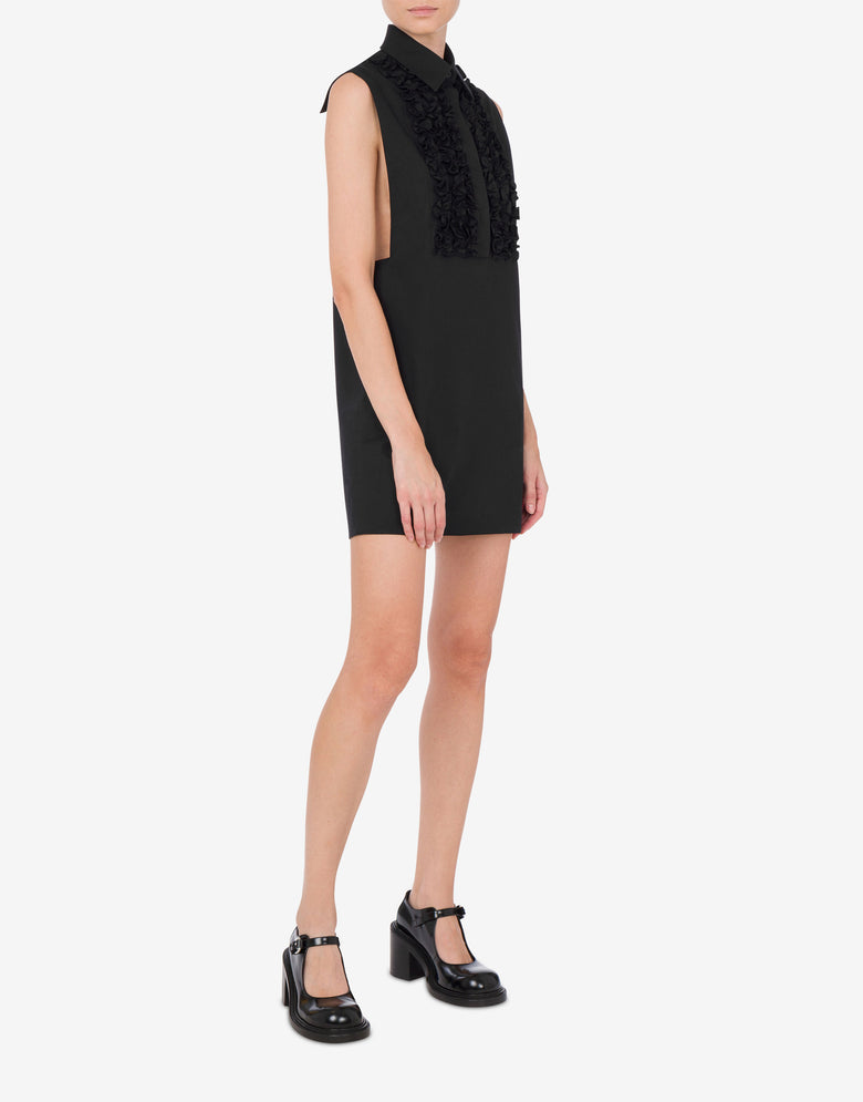 Abito in popeline stretch di cotone Nero Moschino 1