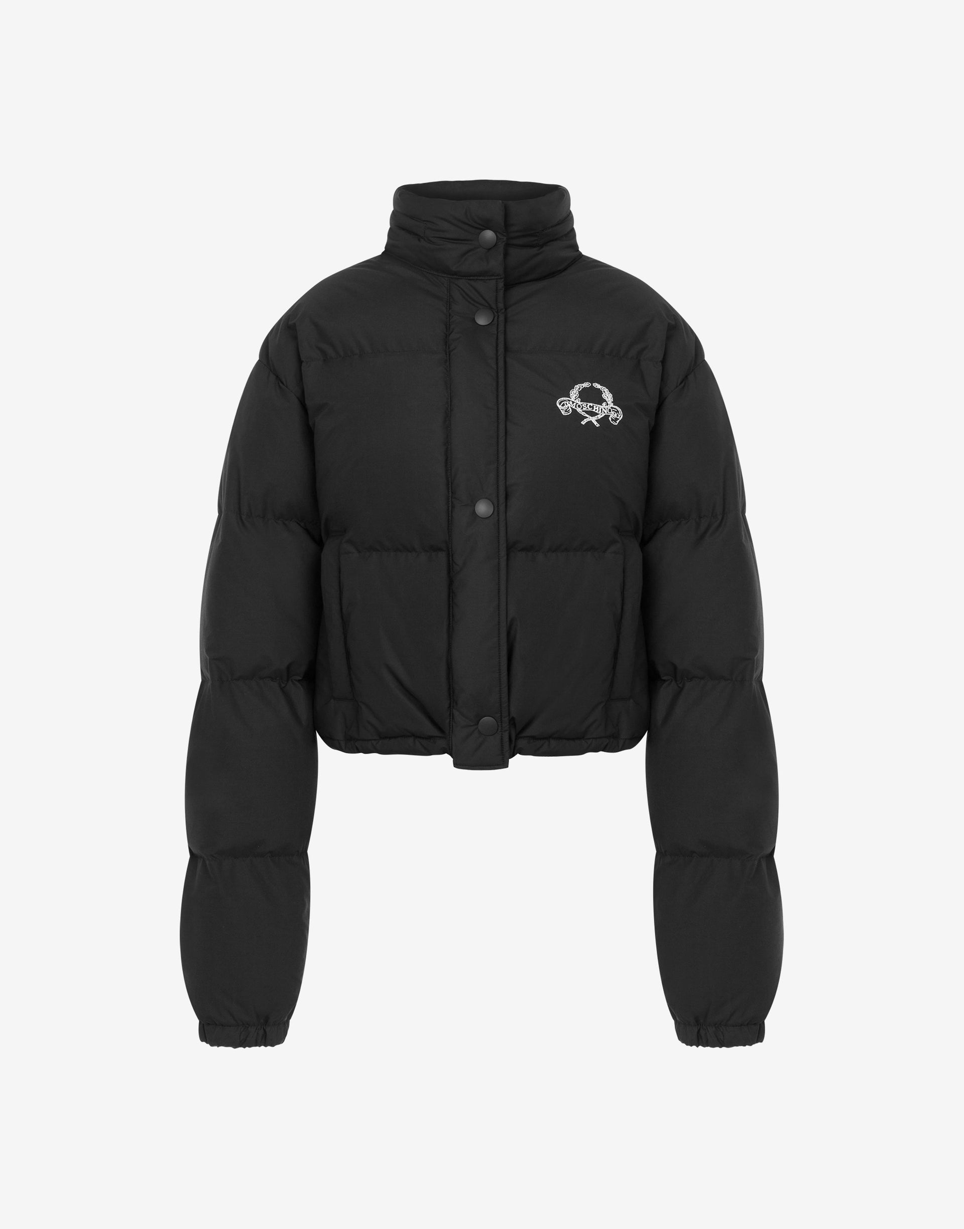 Leichte Nylon-Daunenjacke Laurel Crown Logo Moschino DE