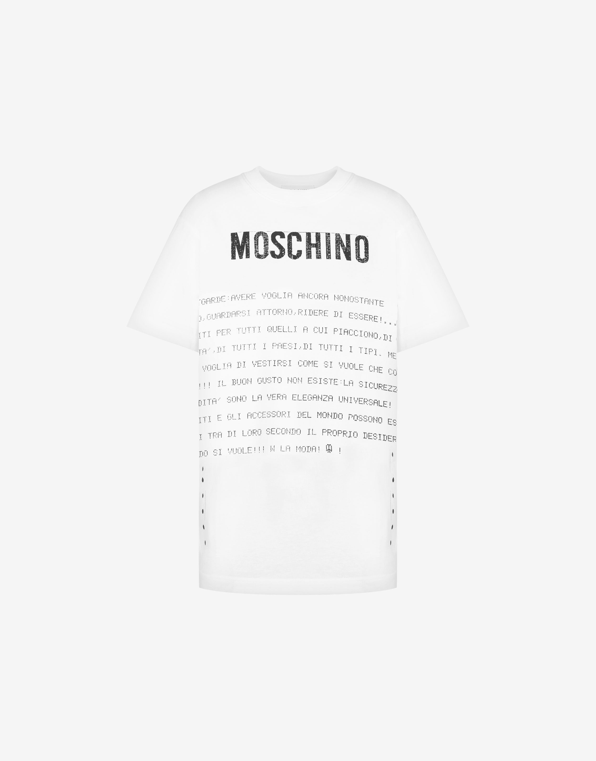 MOSCHINO Archive Messageプリント Tシャツ T-shirt in jersey organico Archive Message | Moschino IT