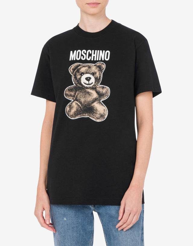 Organic Jersey T-shirt Moschino Teddy Bear Black Moschino 1