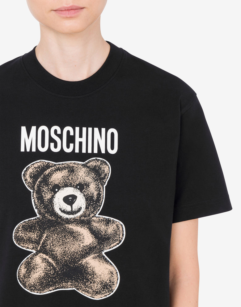 Organic Jersey T-shirt Moschino Teddy Bear Black Moschino 3