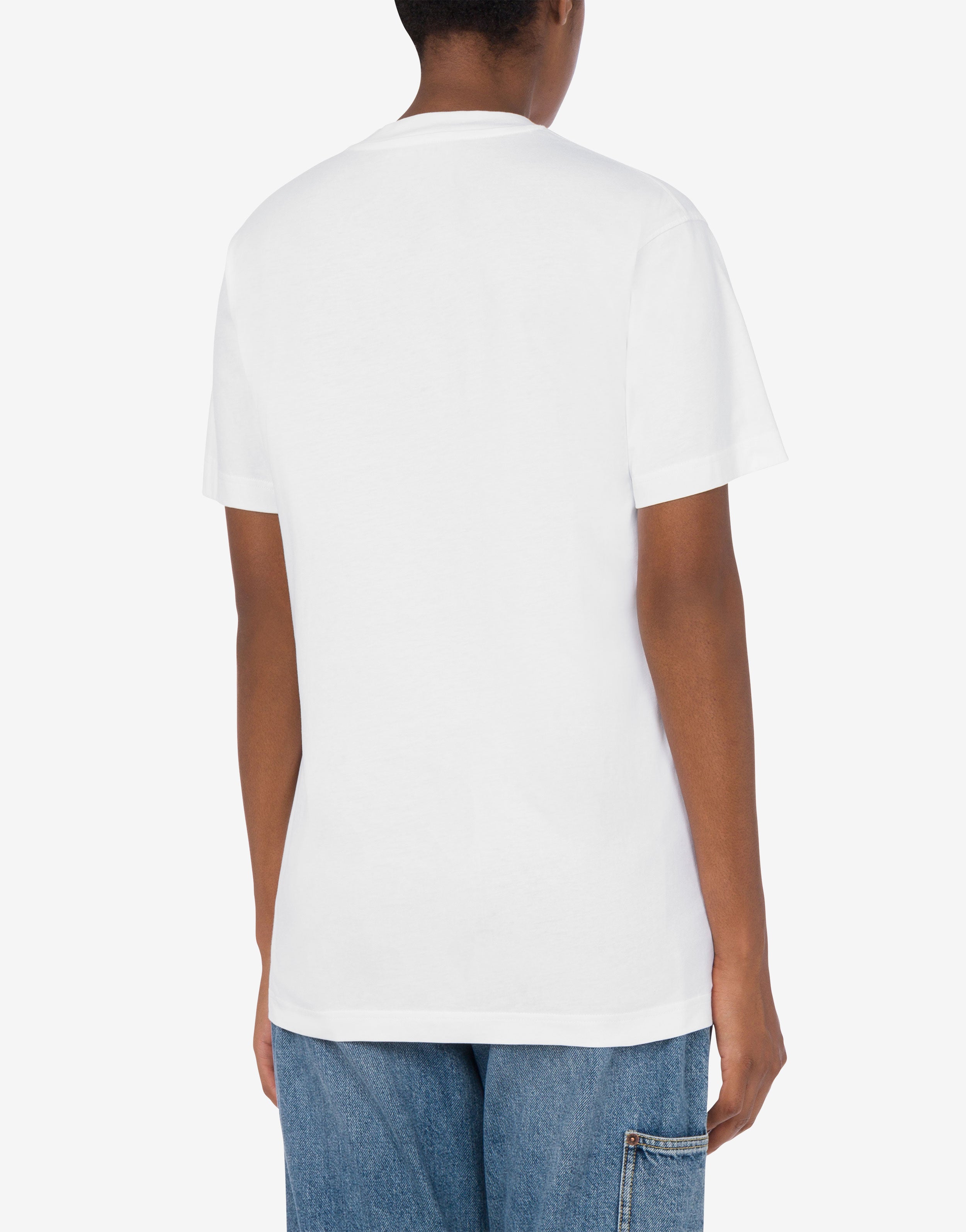Organic Jersey T-shirt Laurel Crown Logo | Moschino