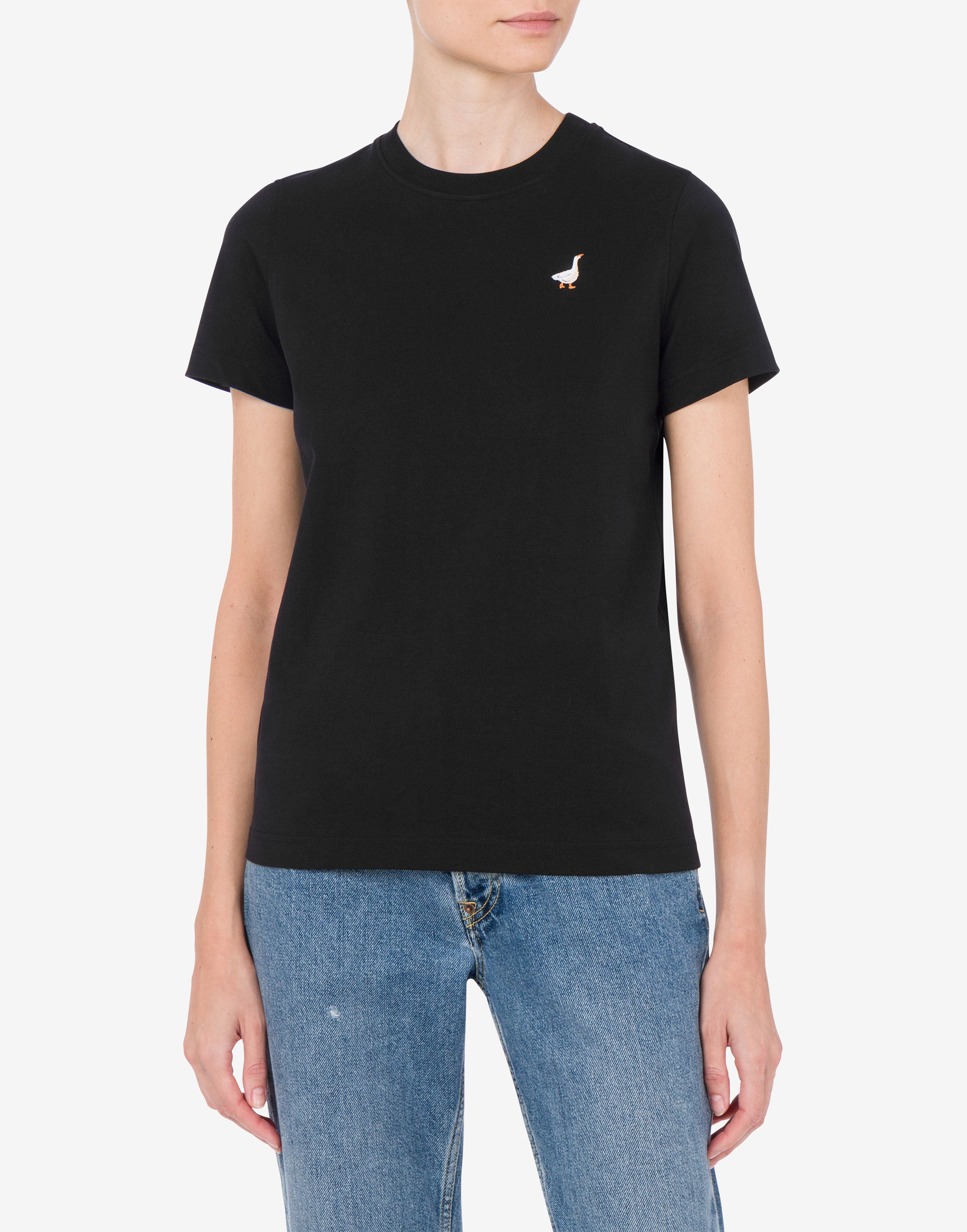 Tシャツ・カットソー MOSCHINO JEANS Woman T-Shirt Black 12043759 0555 Moschino EN | Moschino Jeans: Women's designer t-shirts