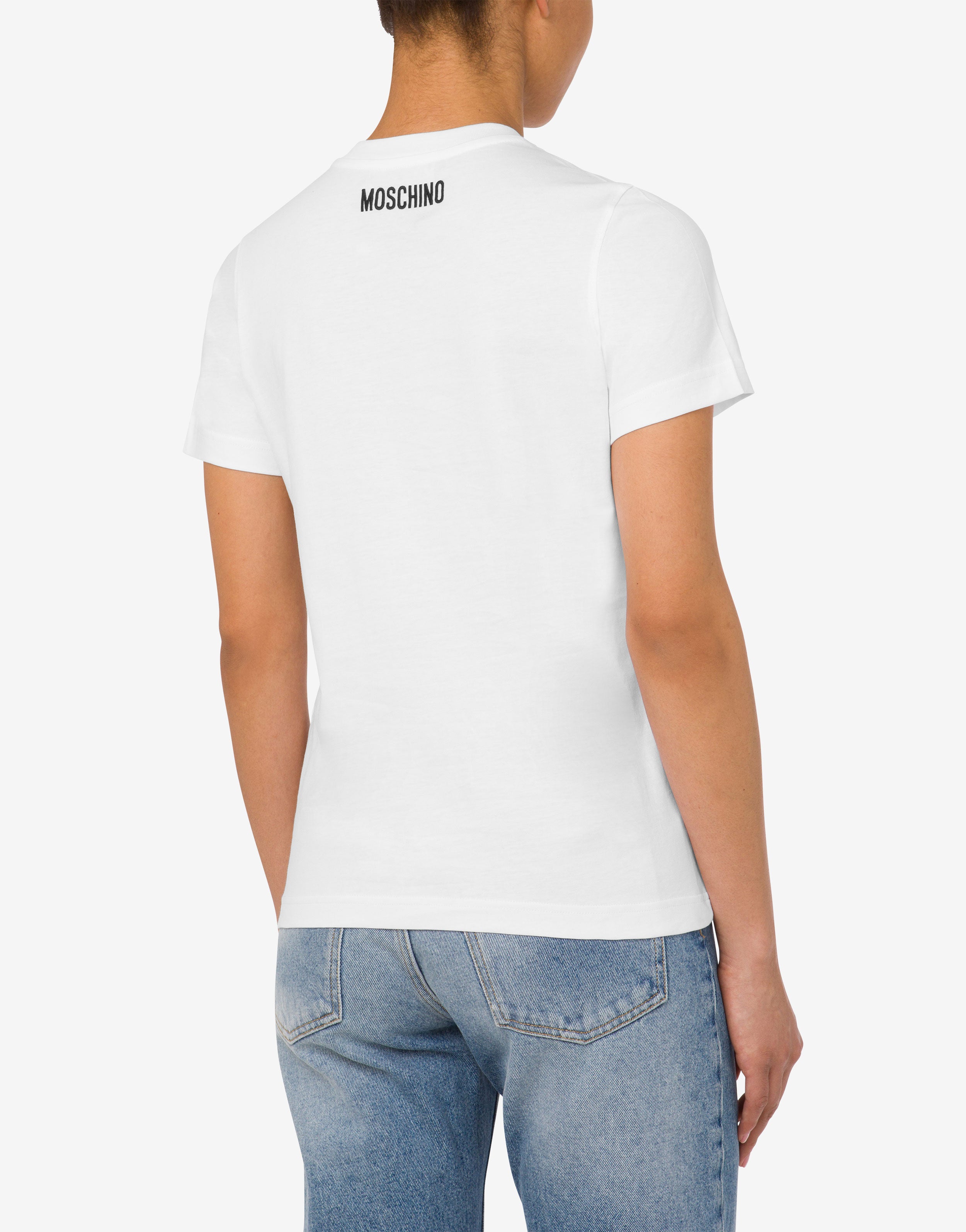Organic Jersey T-shirt Goose Embroidery | Moschino