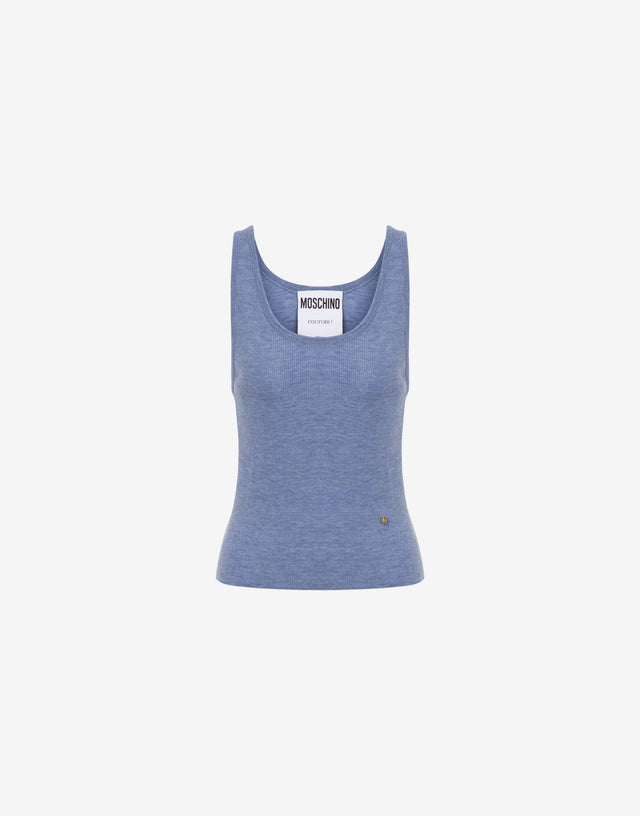 Knit Tank Top Golden M  Moschino 0
