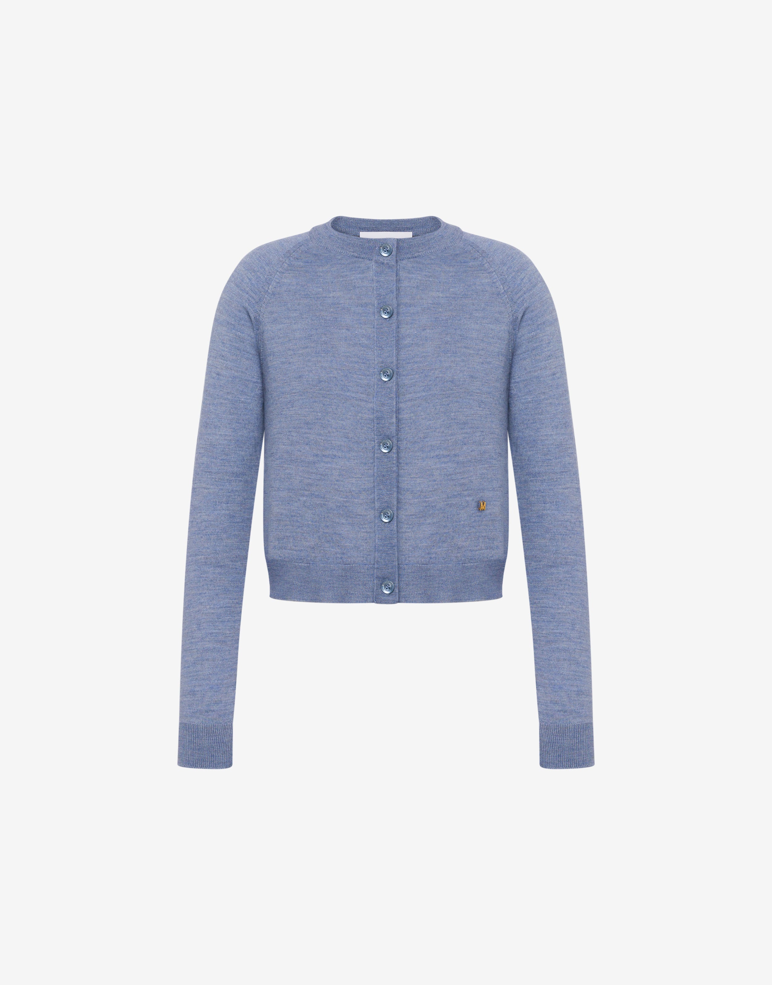 Golden M wool and silk cardigan | Moschino