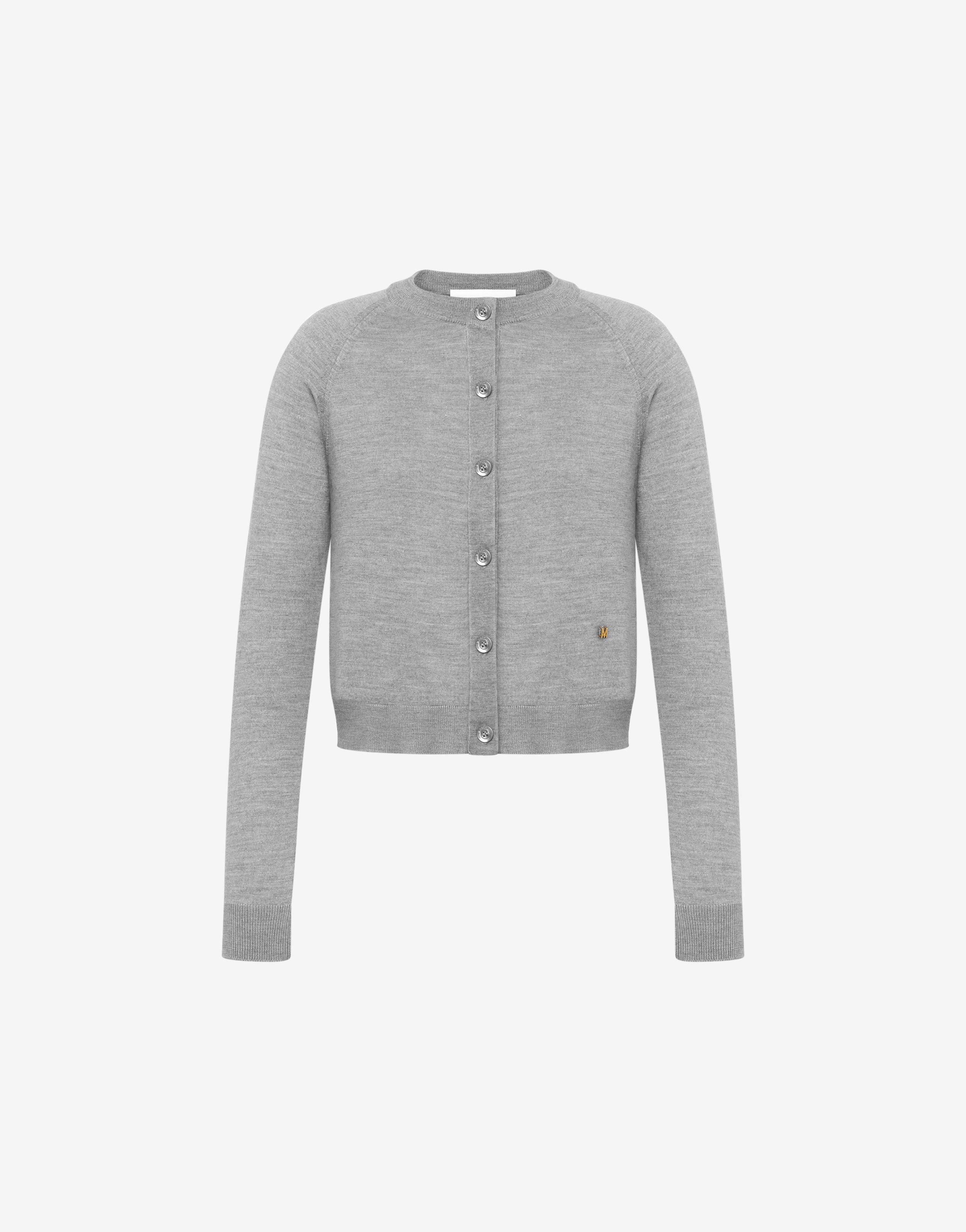 MOSCHINO カーディガン Wool and Cashmere Cardigan Laurel Crown Embroidery | Moschino