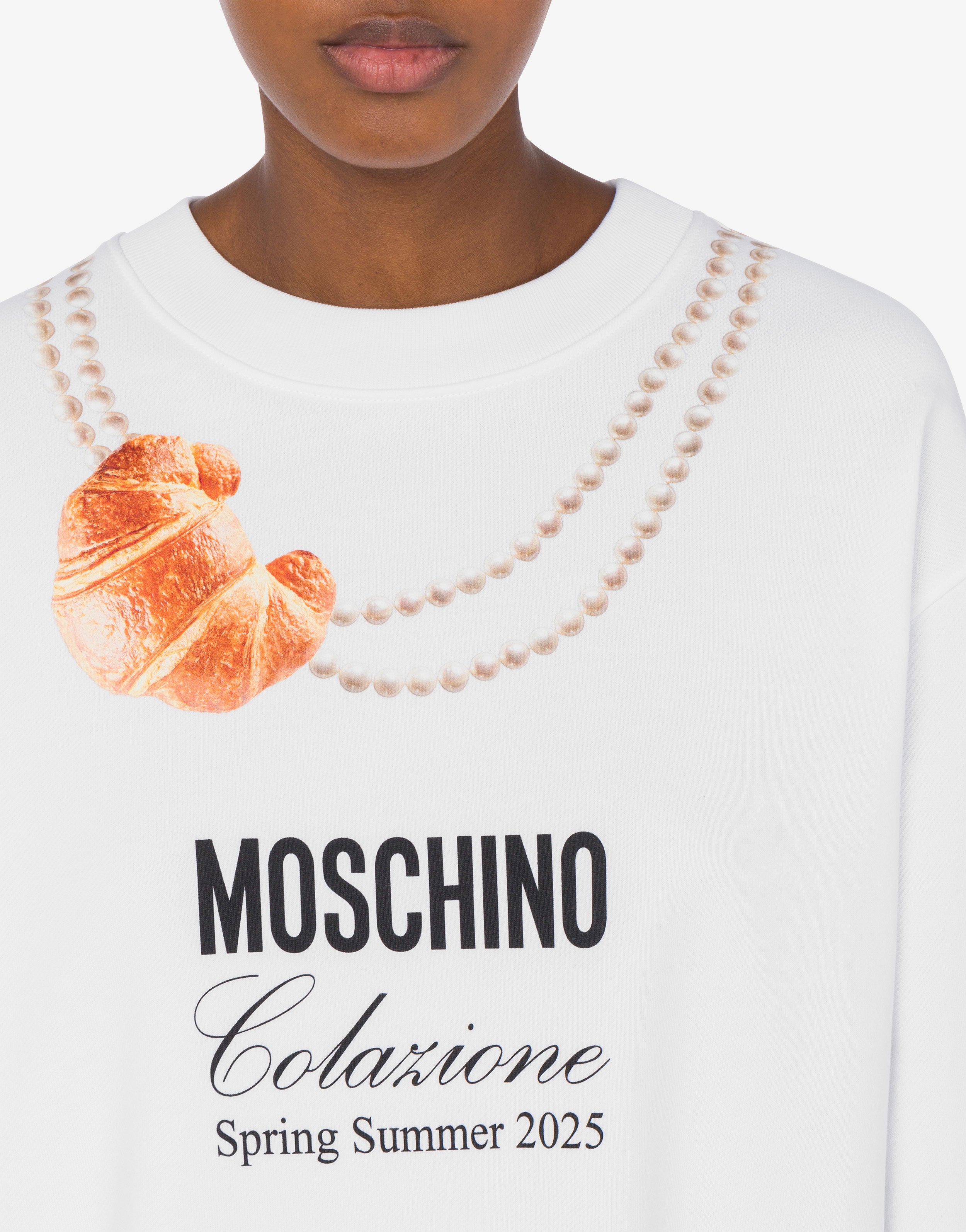 パーカー・フーディ Moschino White Cotton Sweatshirt COTTON SWEATSHIRT MOSCHINO HOODIE-WHITE - PureAtlanta.com