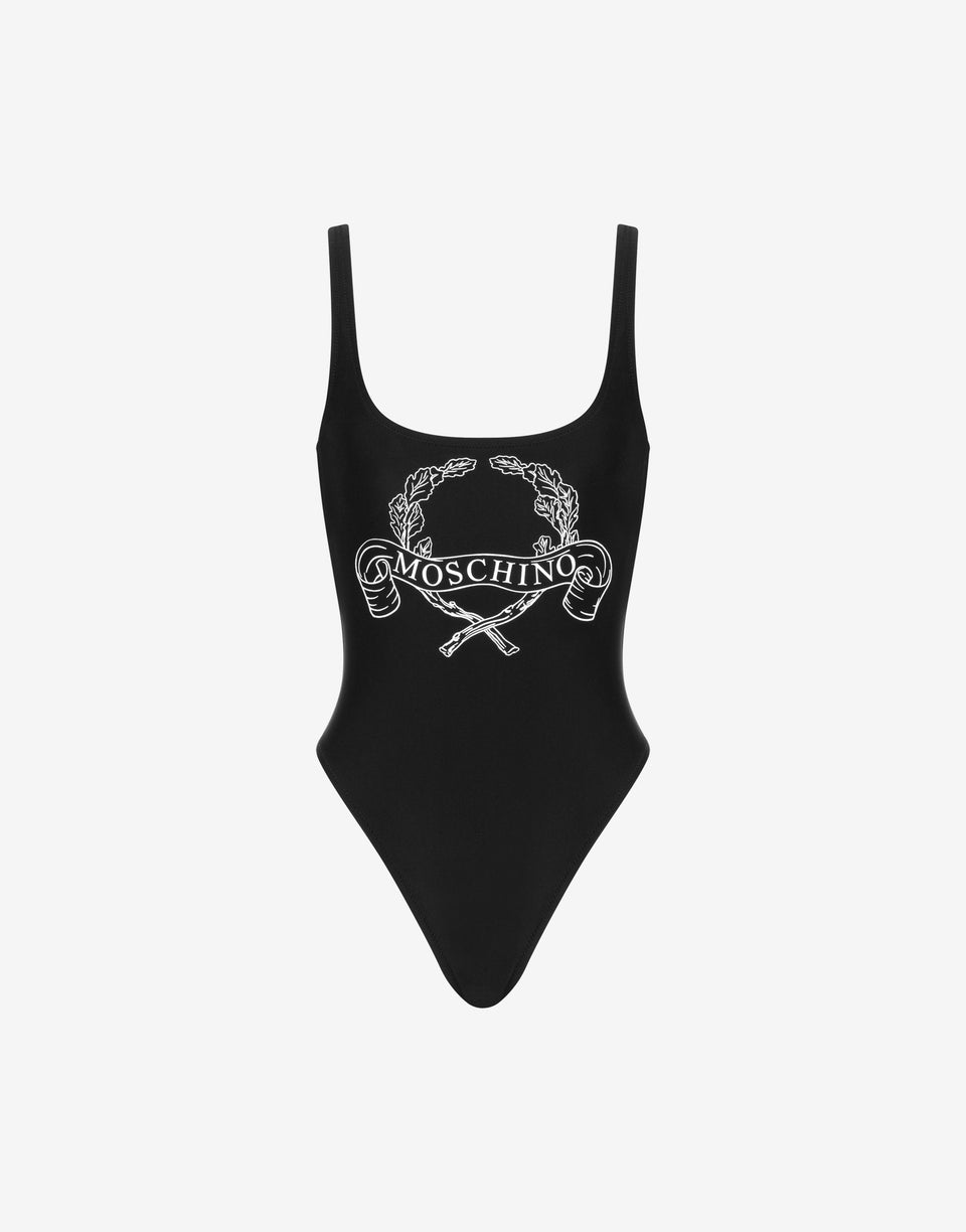 Maillot de bain Laurel Crown Logo Noir Moschino 0