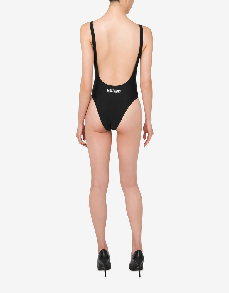 Maillot de bain Laurel Crown Logo Noir Moschino 2