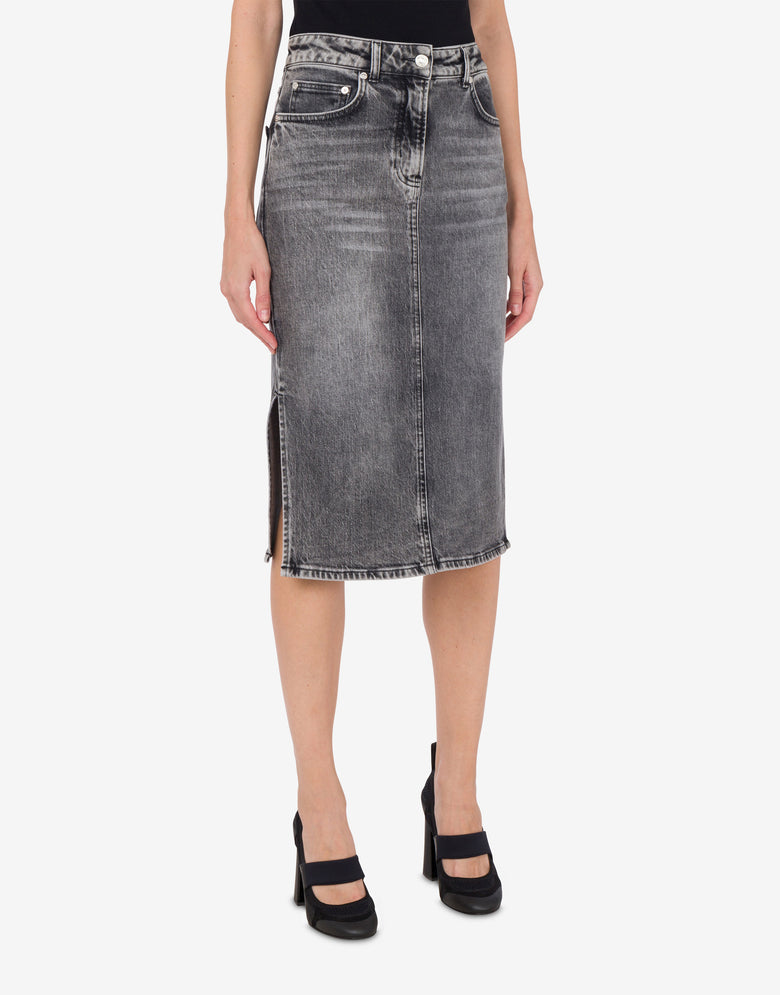 Stretch-Jeansrock Dunkelgrau Moschino Jeans 1