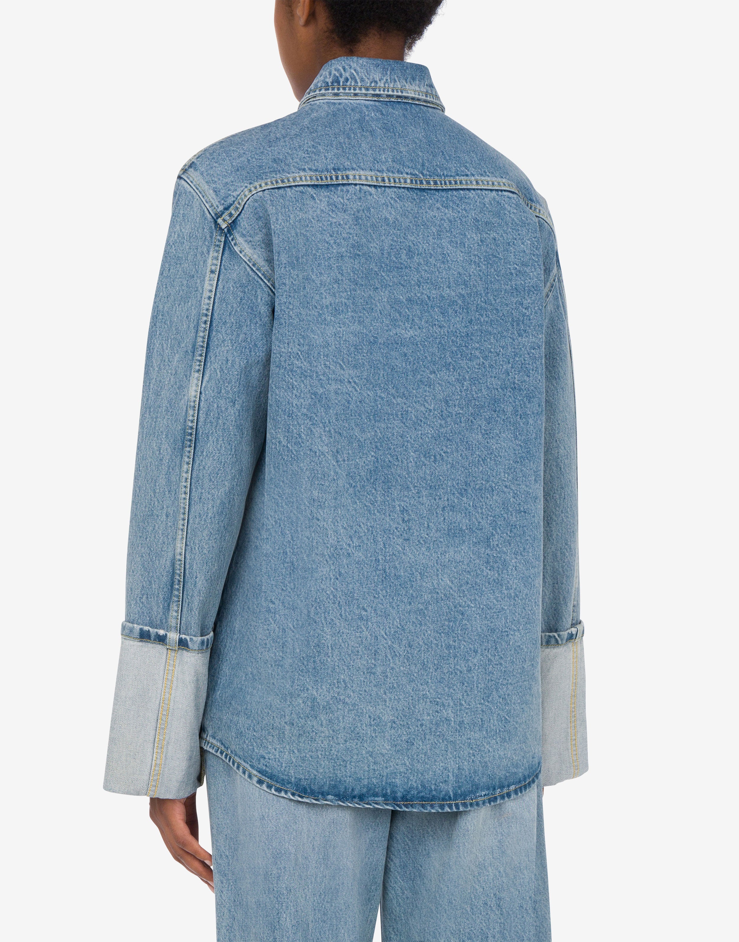 Moschino ハイウエストテニムシンス J03263238 1555 Oversized denim shirt Moschino Jeans | Moschino