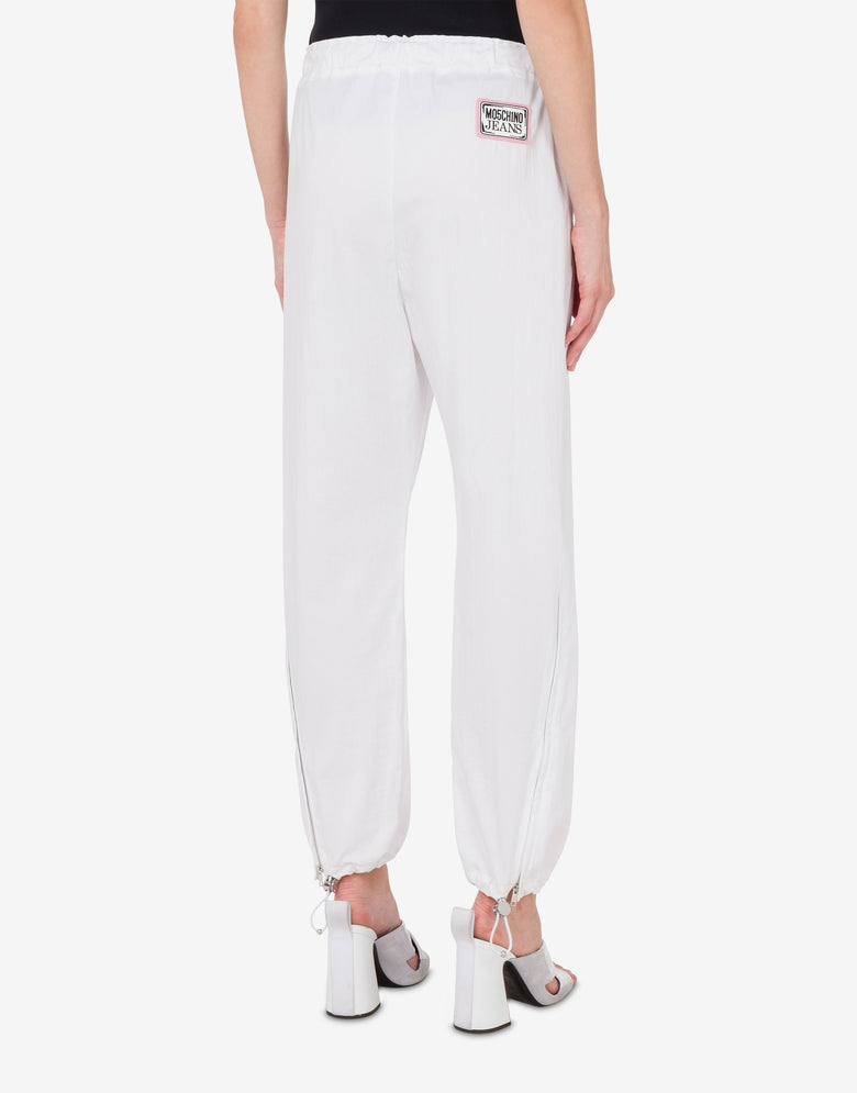 Stretch technical cotton trousers White Moschino Jeans 2