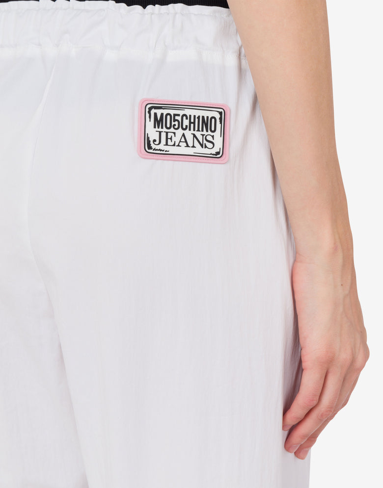 Stretch technical cotton trousers White Moschino Jeans 3