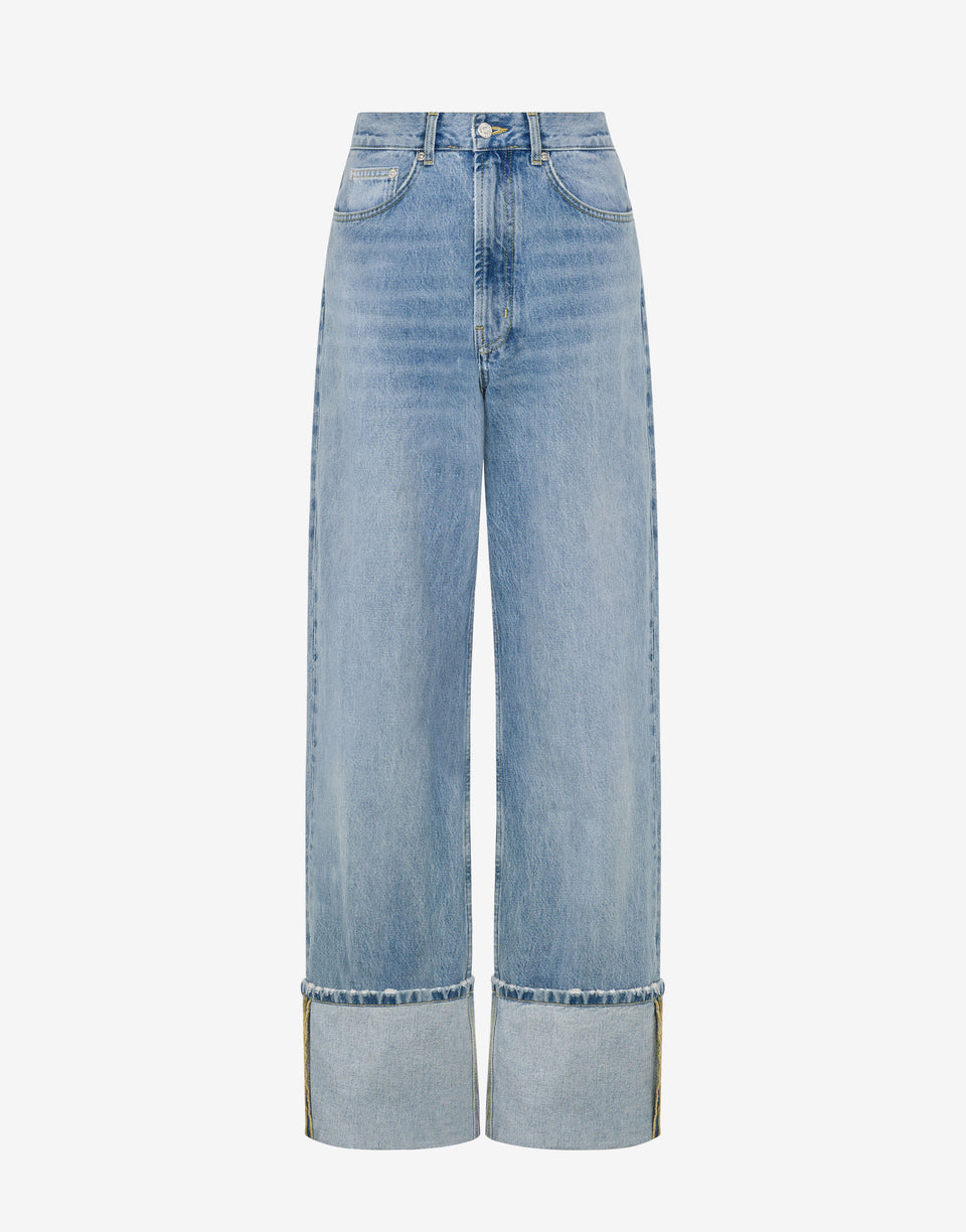 Pantalon en denim avec patchs Blue denim Moschino Jeans 0