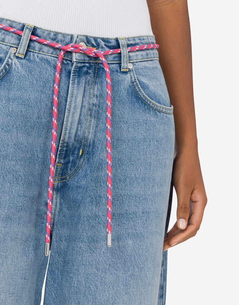 超大号牛仔长裤 蓝色牛仔布 Moschino Jeans 3