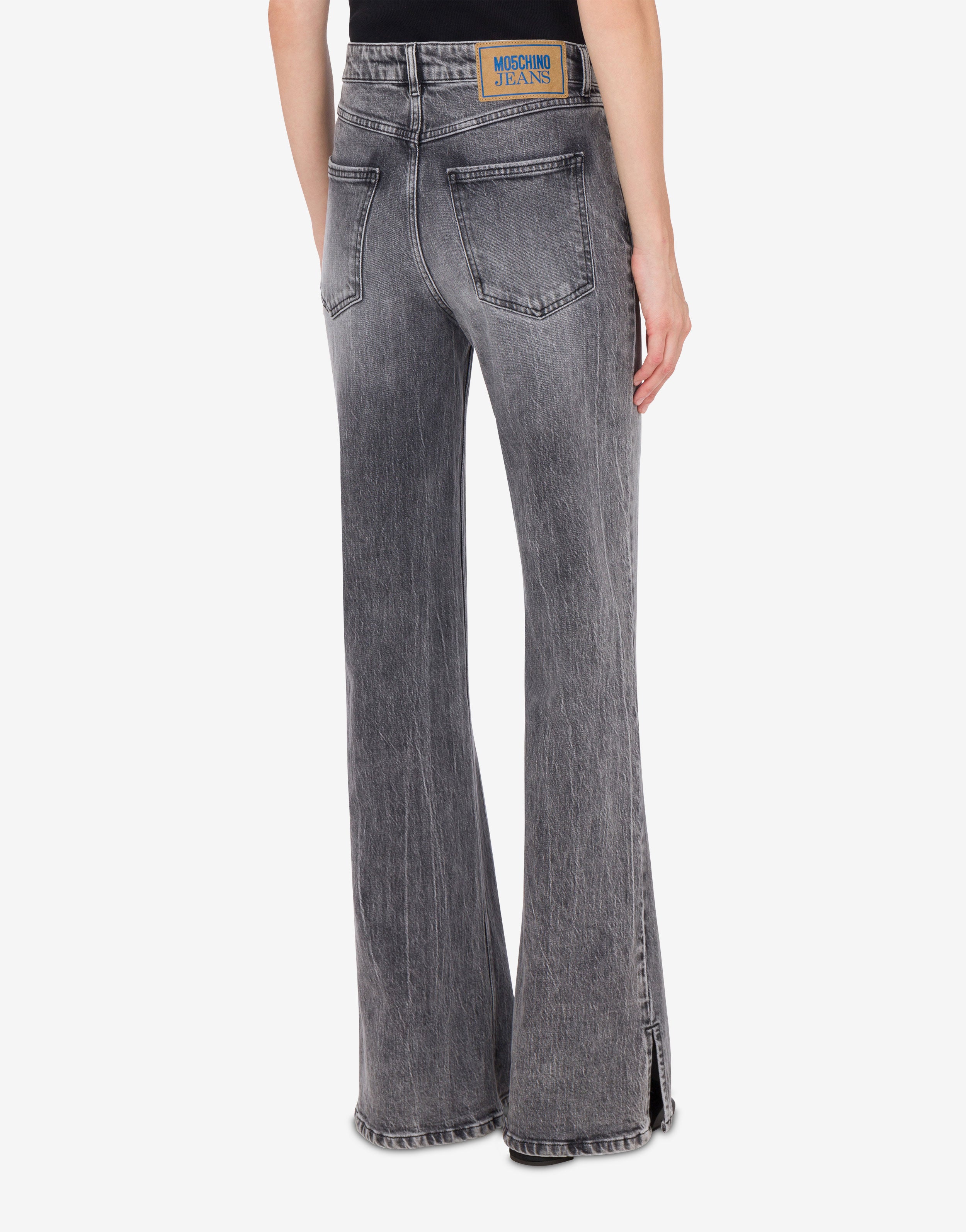 Stretch denim flared trousers Moschino Jeans | Moschino