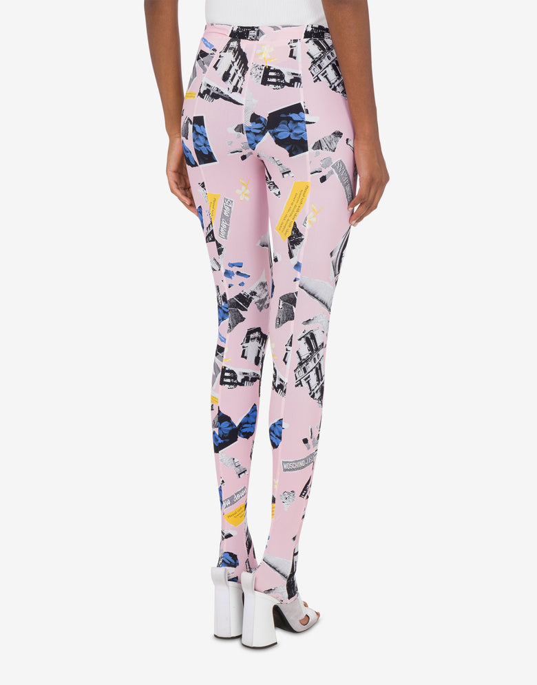 Lycra leggings Punk Print Pink Moschino Jeans 2
