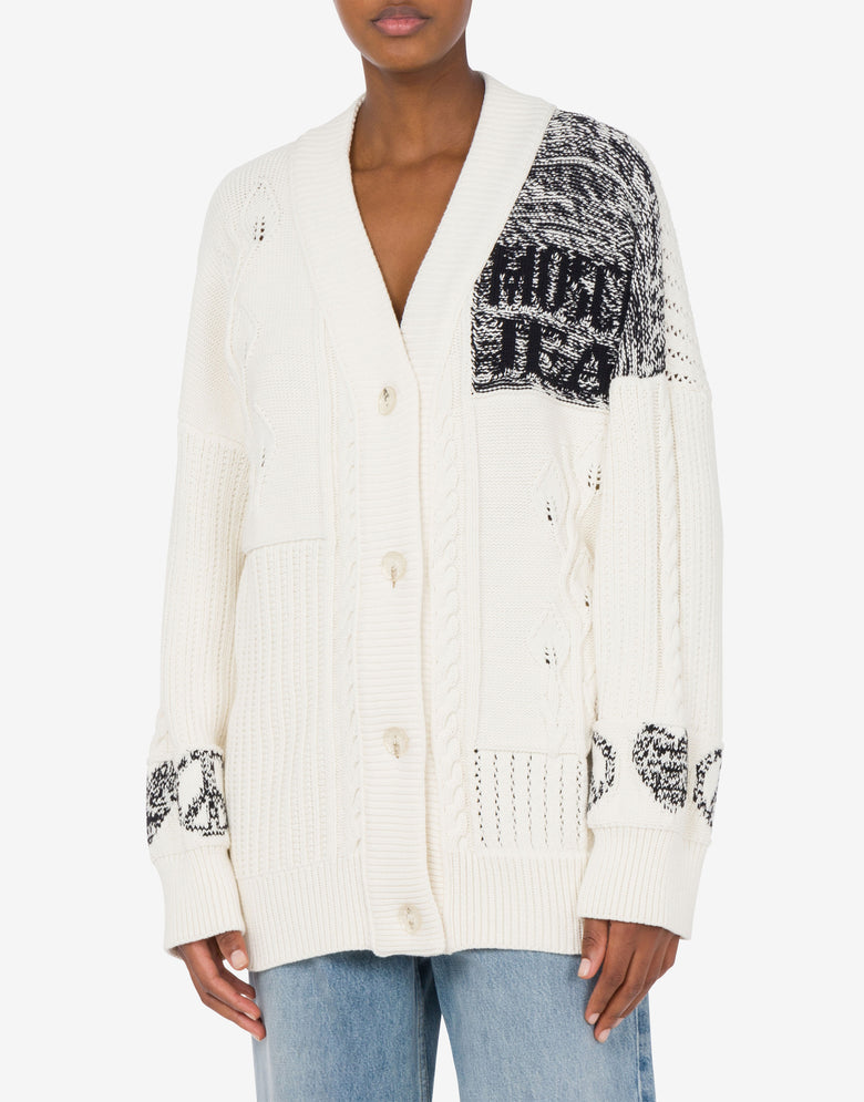 Cotton and nylon cardigan Urban Ivory Moschino Jeans 1